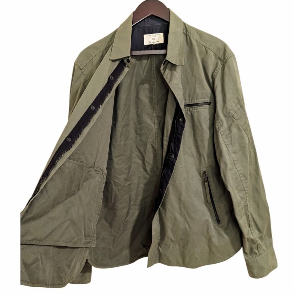 Rag & Bone Military Field Jacket Olive Green XXL Made in USA - Picture 4 of 9
